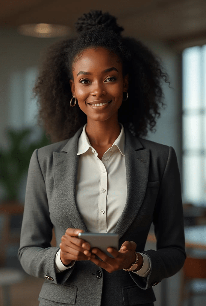 Professionnelle souriante